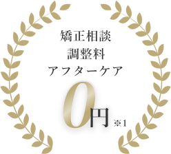 矯正相談調整料アフターケア0円