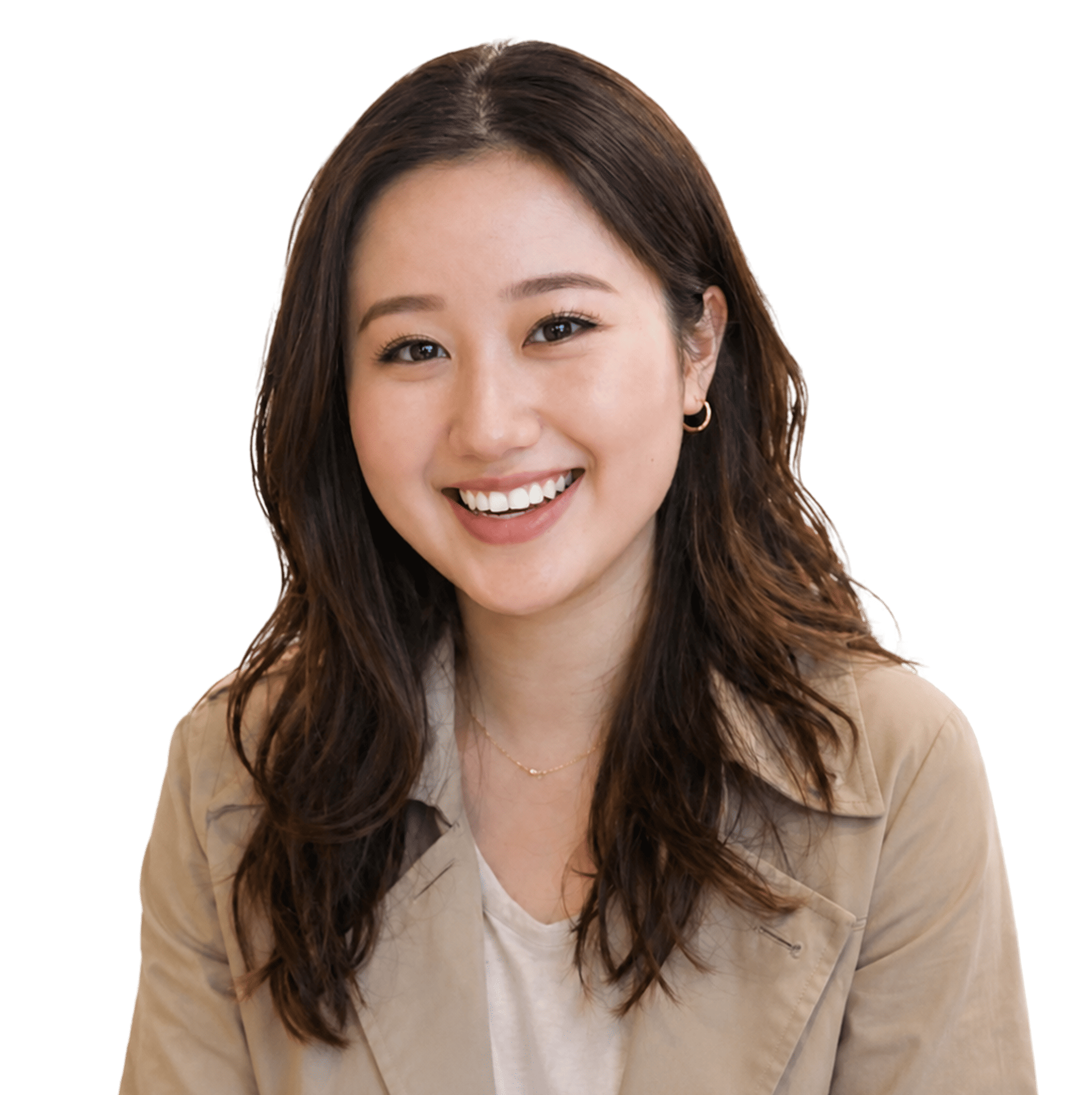 ファーストビューでの女性の顔写真