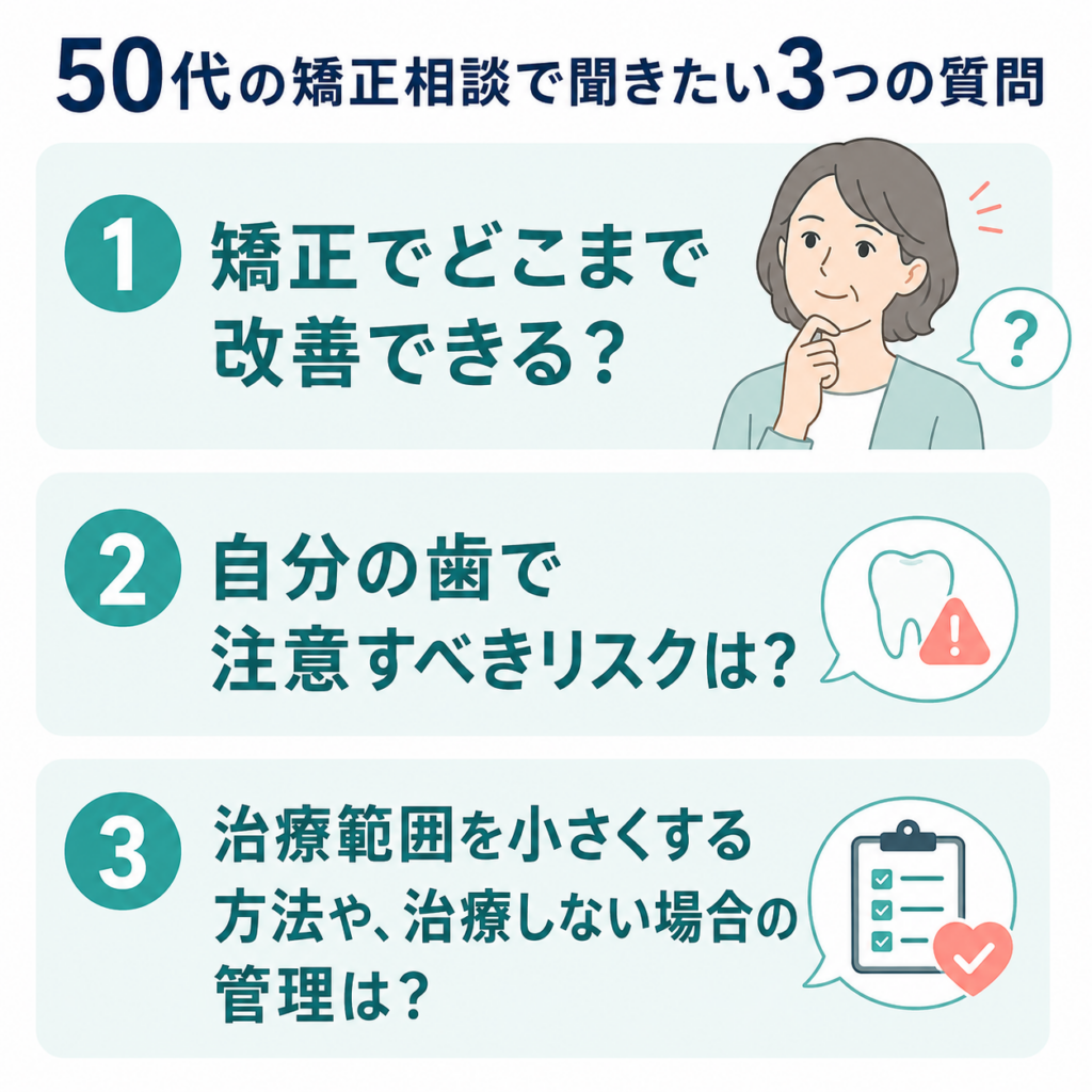 矯正歯科選びで確認したい3つの質問